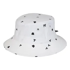 Icon Print Golf Bucket Hat White/Black - AW24