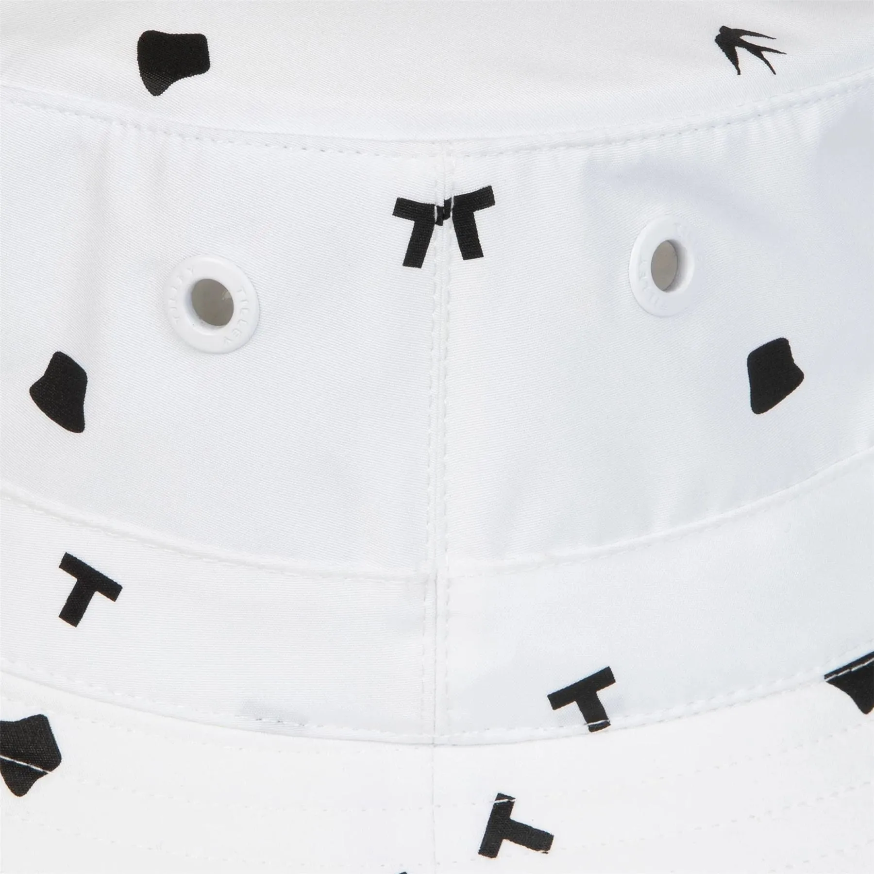 Icon Print Golf Bucket Hat White/Black - AW24