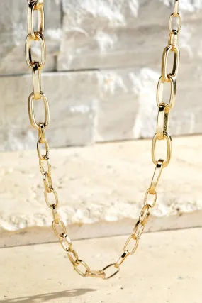 Inter-Linked Satin Metal Necklace