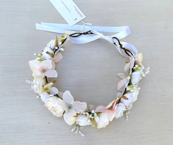 Iris Girls Ivory Flower Crown