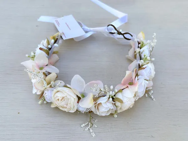 Iris Girls Ivory Flower Crown