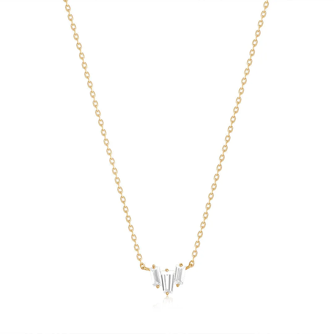 Jaci | Baguette White Sapphire Necklace