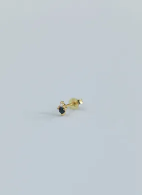 Jane diamond sapphire single earstud 14k gold