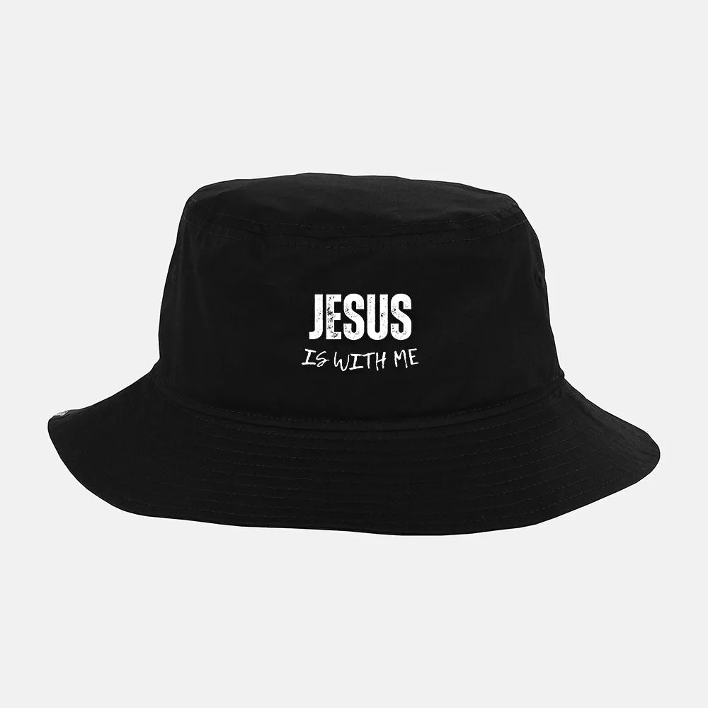 Jesus Is With Me Motivational Spiritual Religious Bible Holy Bucket Hat