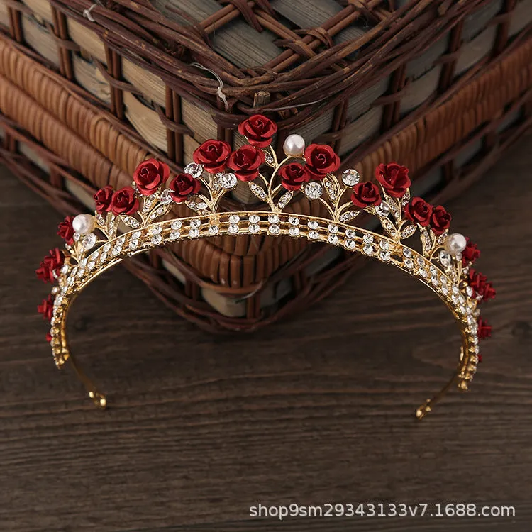 Jizo Women Princess Crown Birthday Tiara Headbands for Wedding Prom Bridal Party