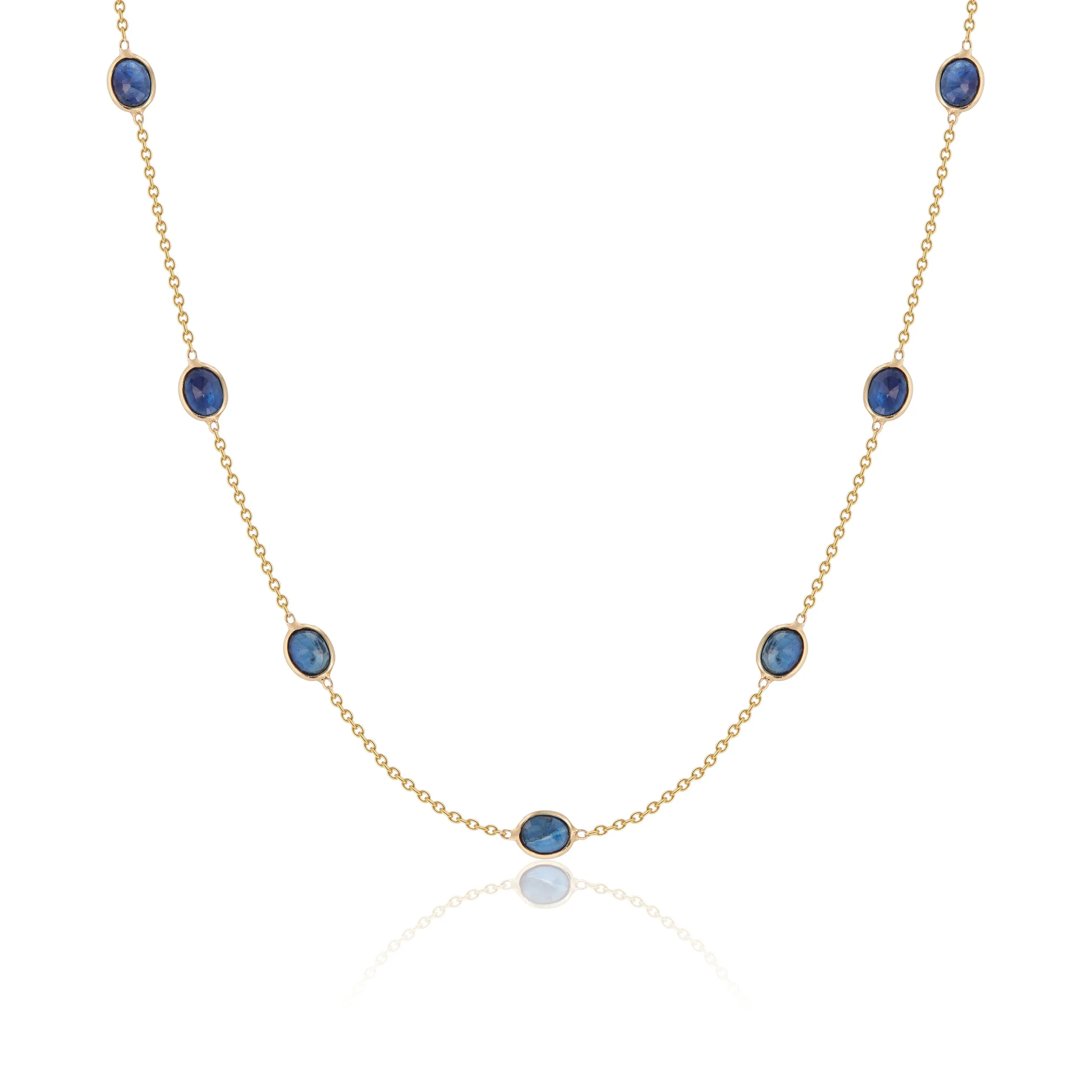 Joy Sapphire Necklace,18K Gold