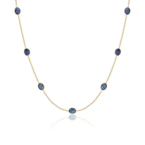 Joy Sapphire Necklace,18K Gold