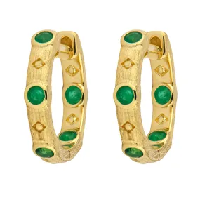 Jude Frances Emerald Provence Jane Hoop Earrings