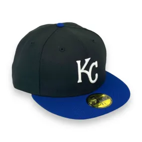 KANSAS CITY ROYALS (BLK/ROYAL) "2002-2005" NEW ERA 59FIFTY FITTED