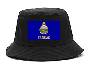 Kansas State Flag KS Chest Mens Bucket Hat