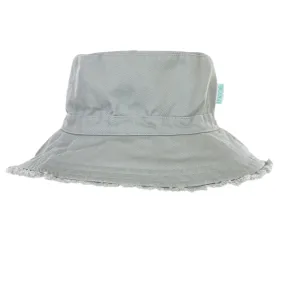 Khaki Frayed Bucket Hat