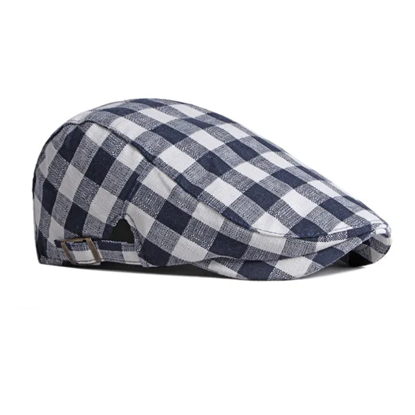 Korean Style Plaid Beret 韓版格紋貝雷帽 (KCHT2301)