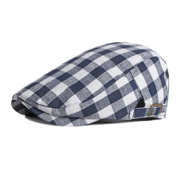 Korean Style Plaid Beret 韓版格紋貝雷帽 (KCHT2301)