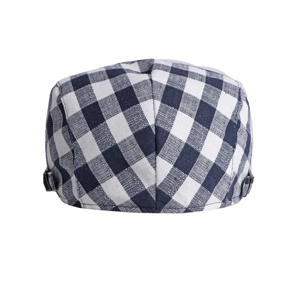 Korean Style Plaid Beret 韓版格紋貝雷帽 (KCHT2301)