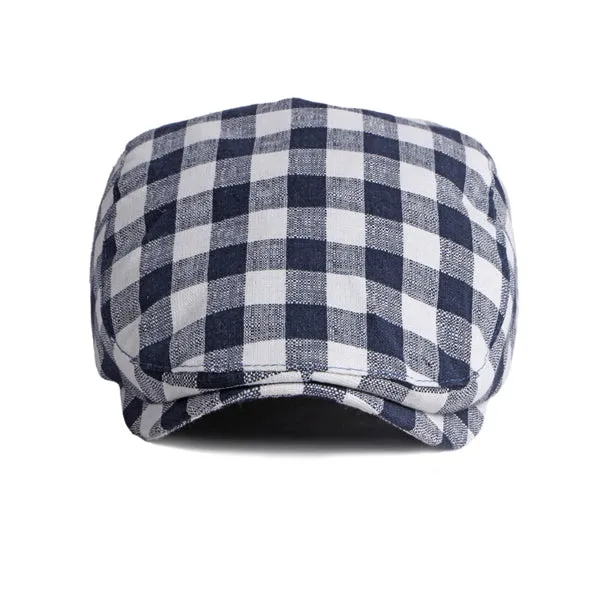 Korean Style Plaid Beret 韓版格紋貝雷帽 (KCHT2301)