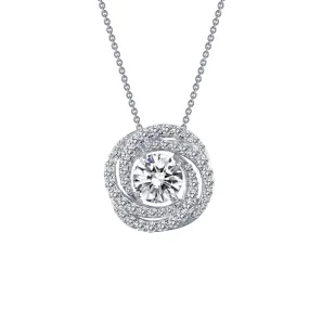 Lafonn Simulated Diamond Circle Knot Pendant Necklace P0185CLP