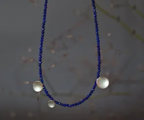 Lapis Lazuli Gold Disc Necklace