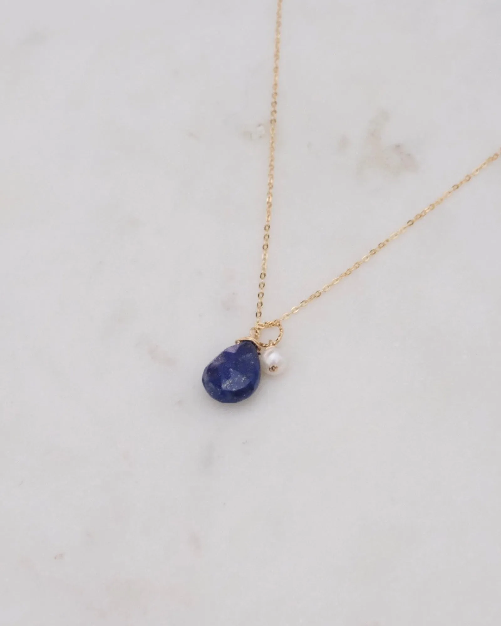 Lapis lazuli pearl Necklace