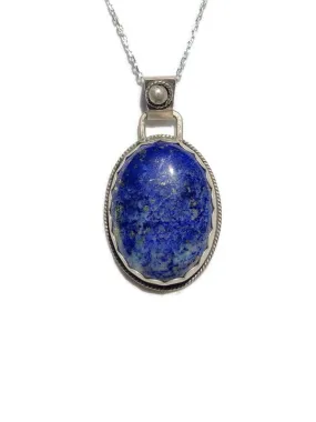 Lapis Lazuli Statement Oval Pendant