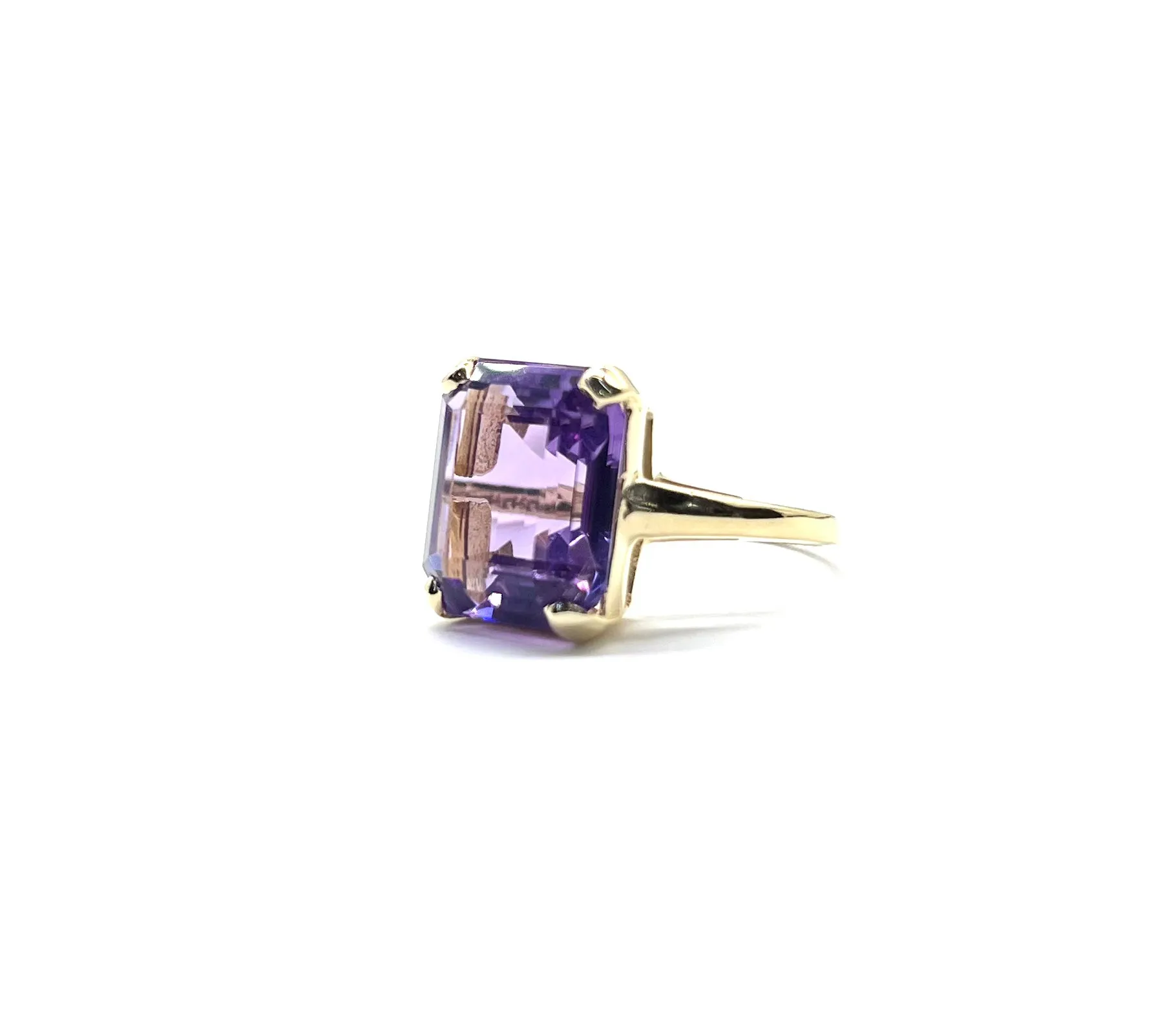 Large Amethyst Cathedral Ring