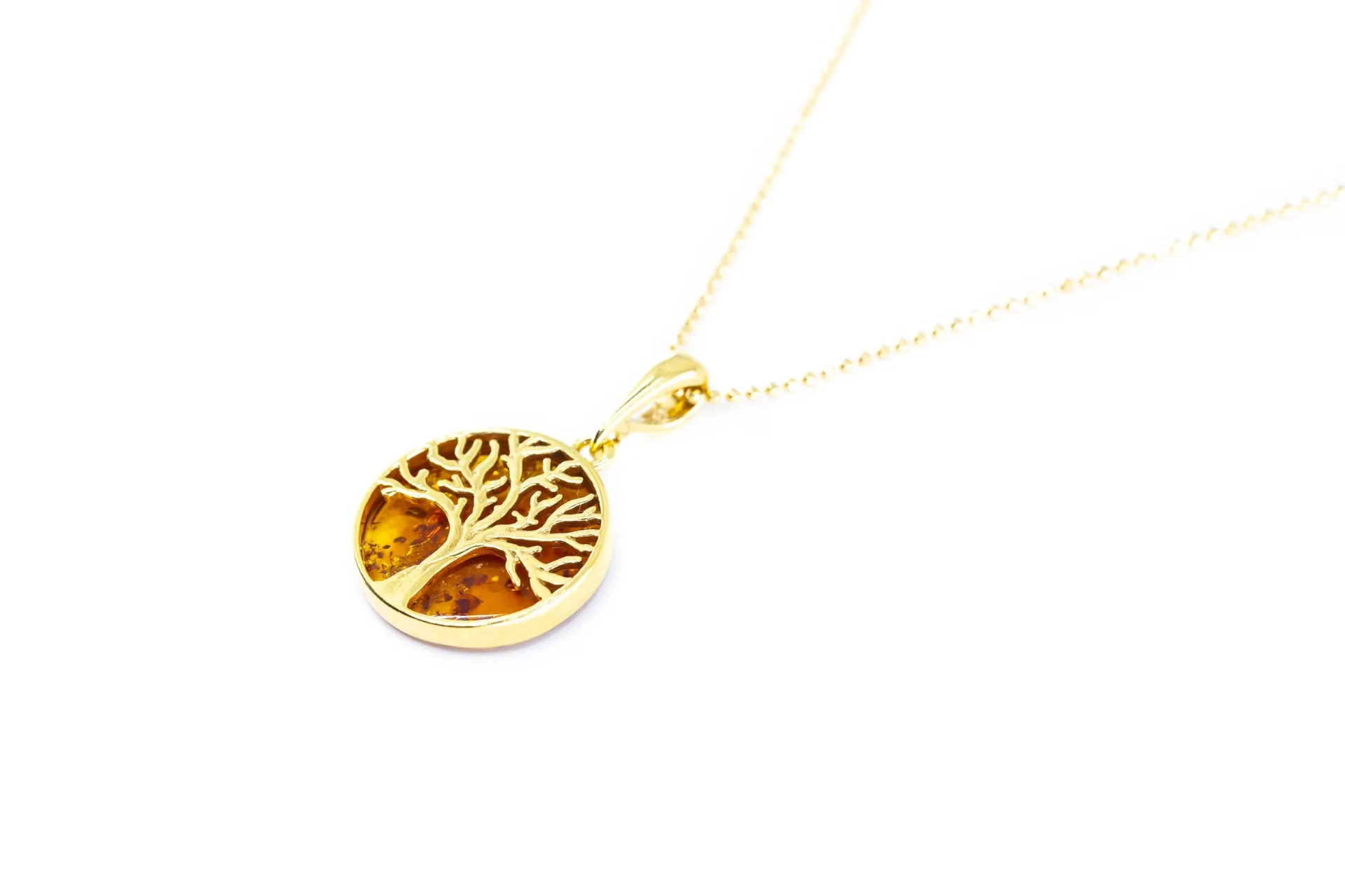 Large Gold Plated Tree of Life Pendant