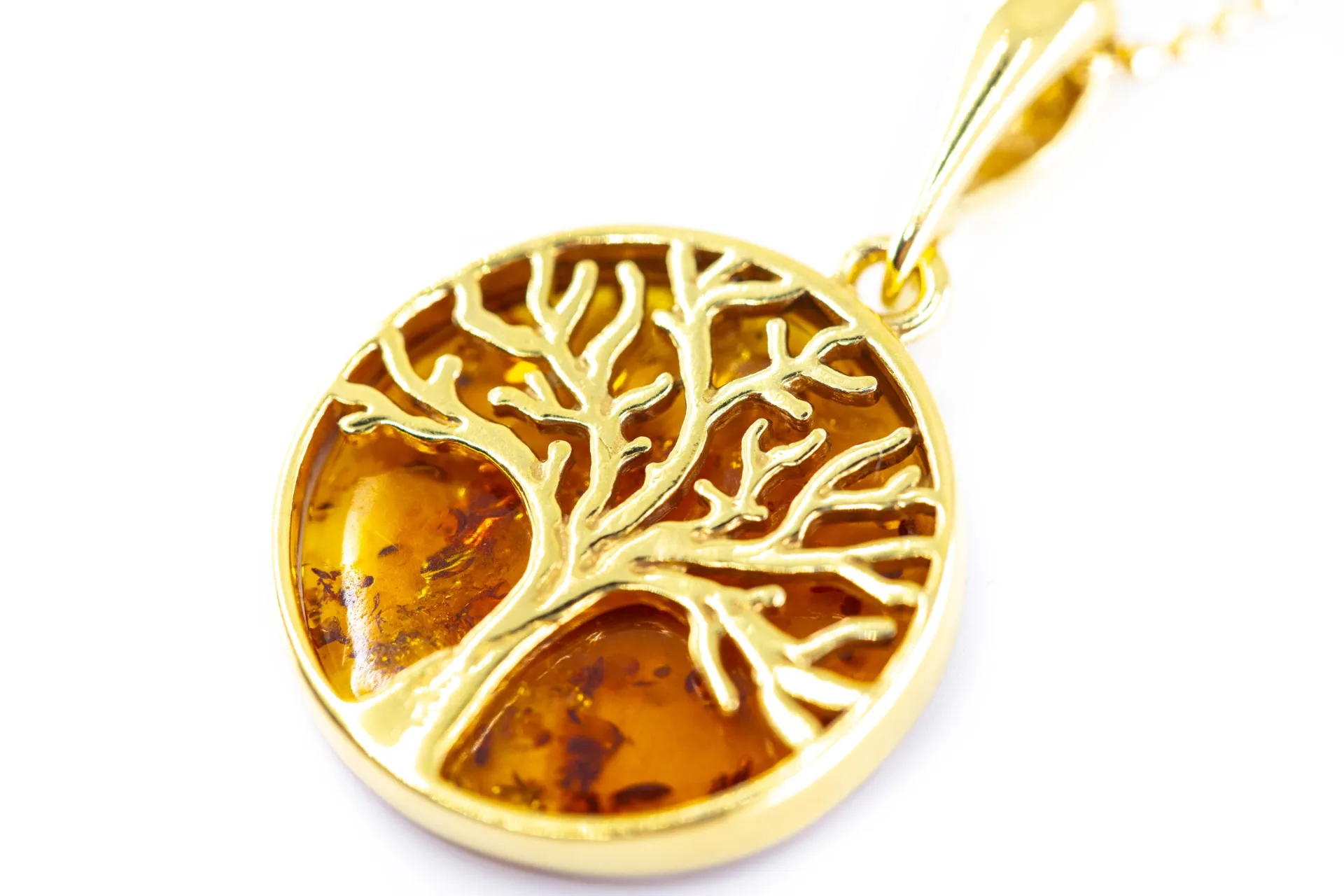 Large Gold Plated Tree of Life Pendant