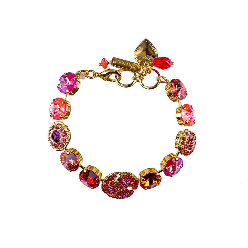 Large Rivoli Bracelet in "Hibiscus" *Custom*