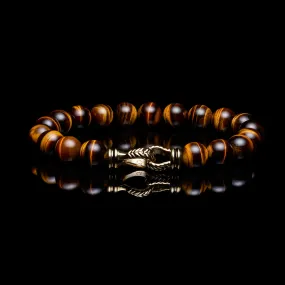 Laurel 18k Gold Tiger Eye Beaded Bracelet