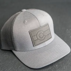 Leather Patch Performance Style Trucker Hat - Colorado Flag Stamp