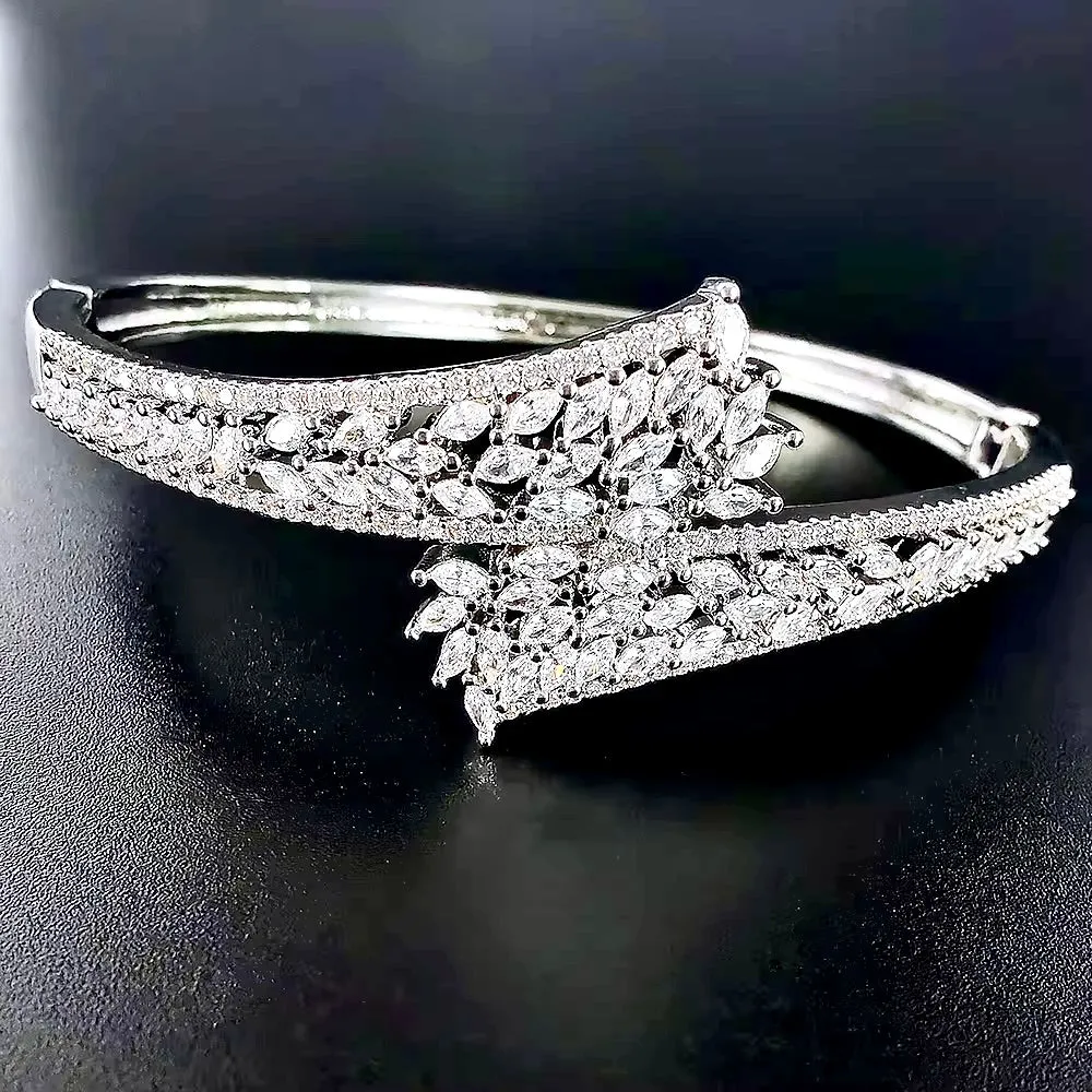 Lilibeth - Silver Cubic Zirconia Bridal Bracelet