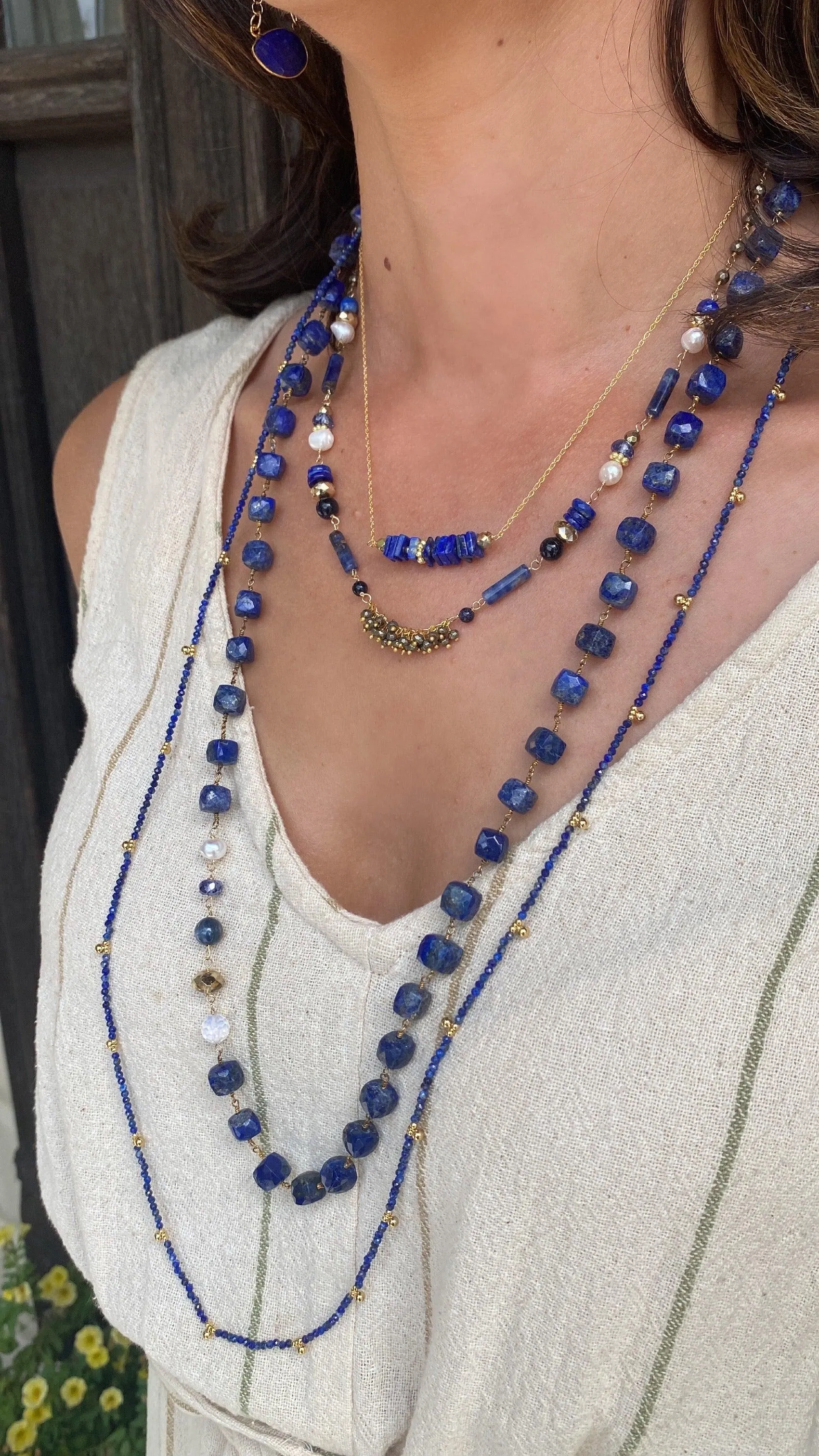 Limited Edition Lapis Mixed Media Necklace