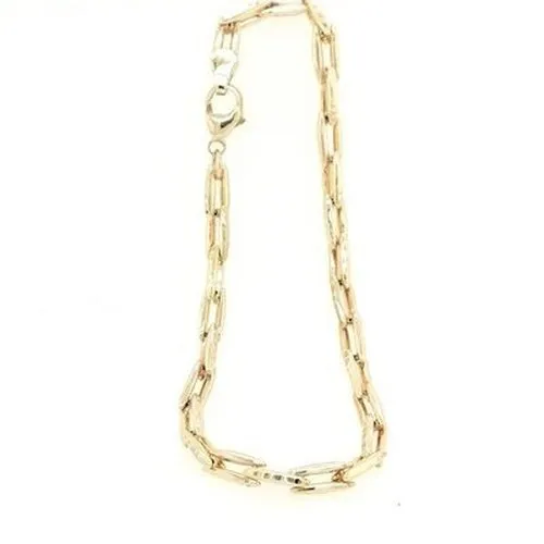 Long Rectangular Linked 9ct Gold Bracelet