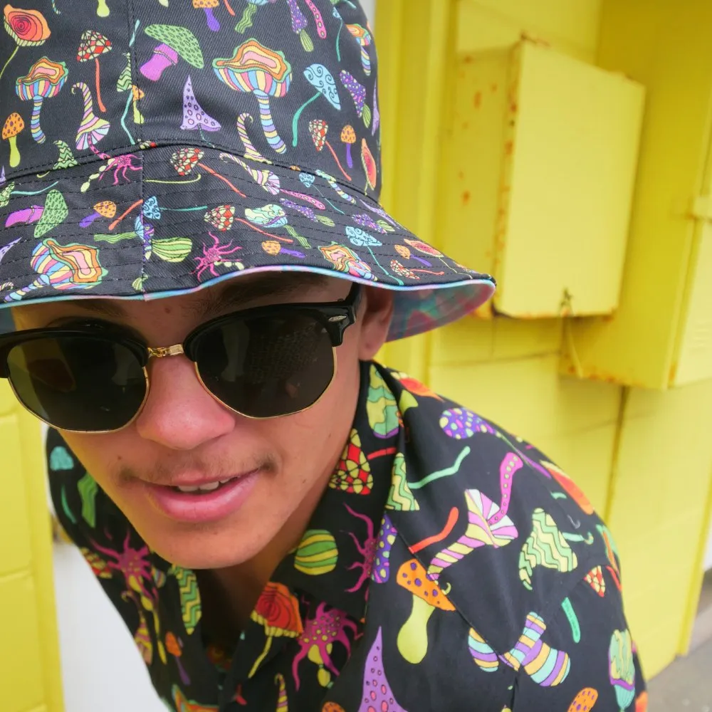 Magic Mushrooms - Bucket Hat Reversible Print