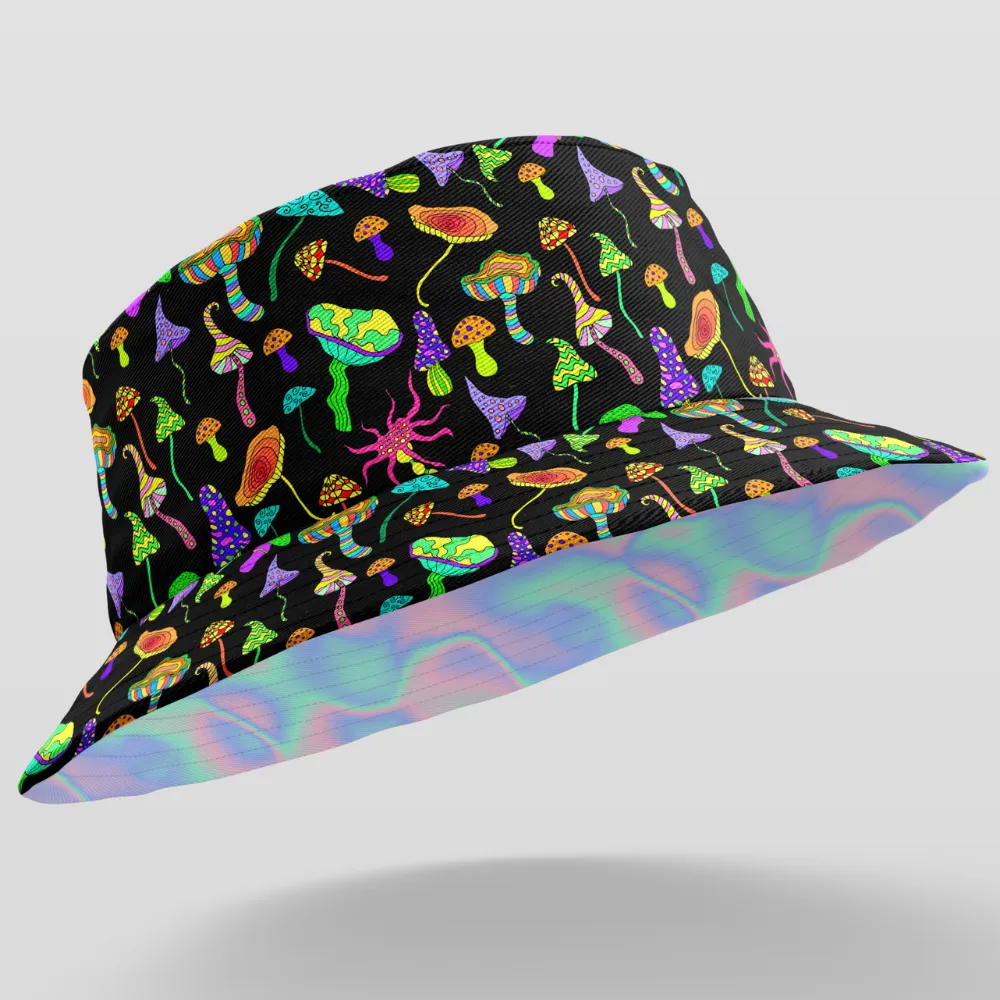 Magic Mushrooms - Bucket Hat Reversible Print