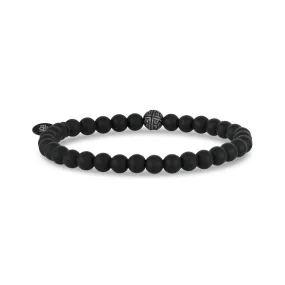 Matte Black Bead Bracelet | 6MM