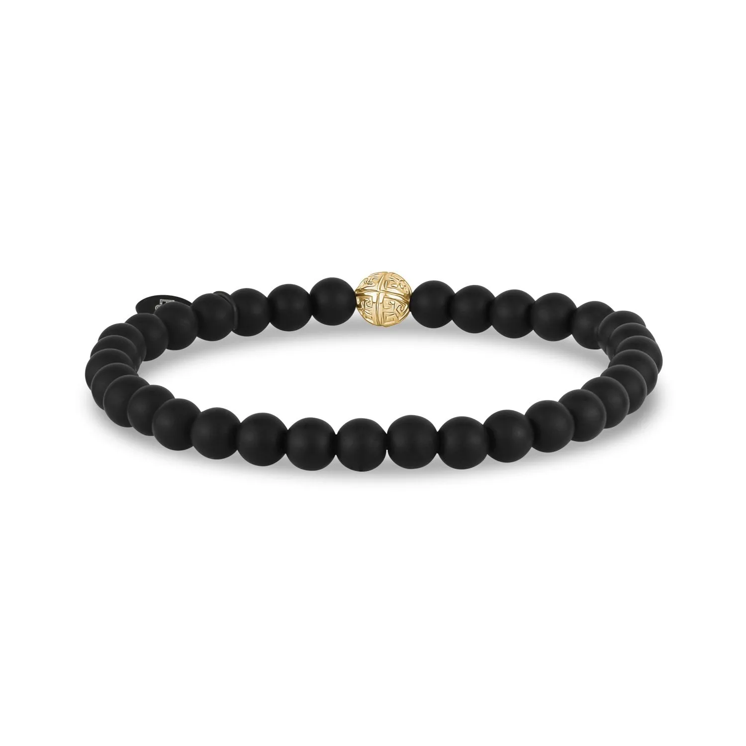 Matte Black Bead Bracelet | 6MM