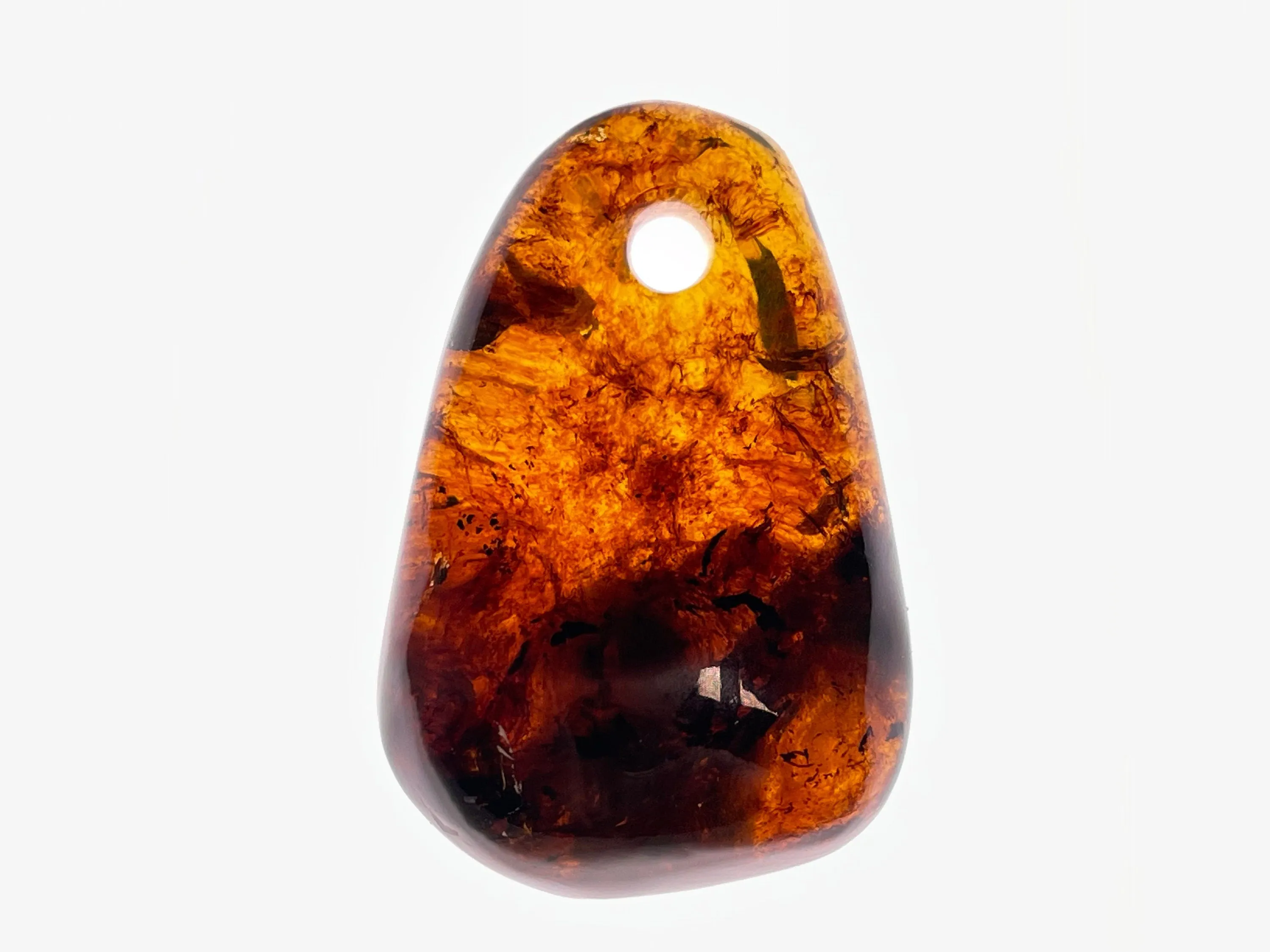 Mexican AMBER Crystal Pendant - Pendant Necklace, Handmade Jewelry, Healing Crystals and Stones, 48518