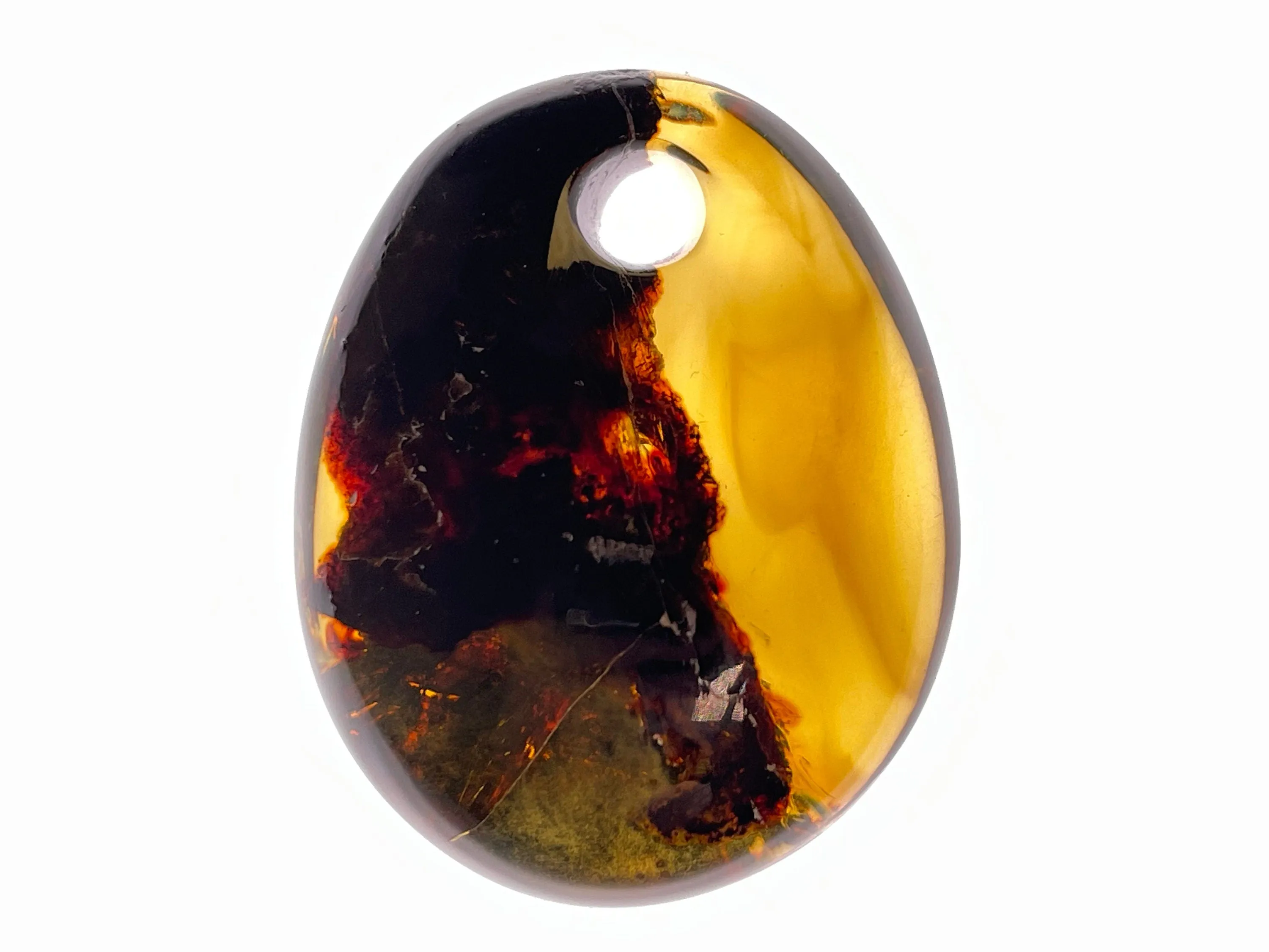 Mexican AMBER Crystal Pendant - Pendant Necklace, Handmade Jewelry, Healing Crystals and Stones, 48523