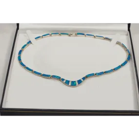 Mexico 950 Silver Opal Necklace, Bracelet, and Earrings Set