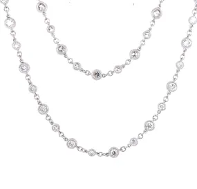 Milgrain Bezel Diamond Necklace