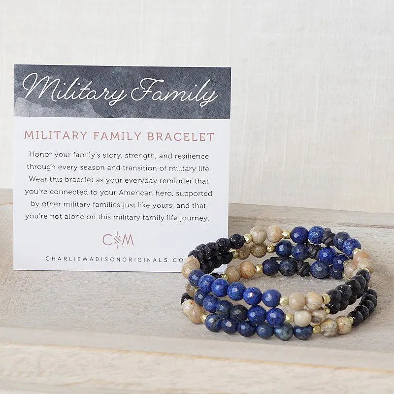 Military Family Mini Bracelet - Blue | Military Tribute Bracelet