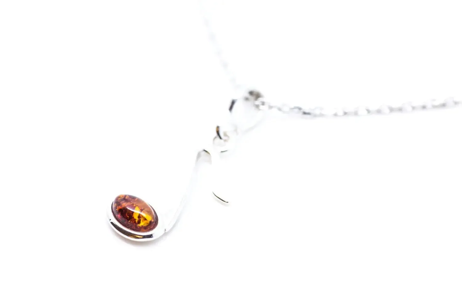 Mini Amber Music Note Pendant