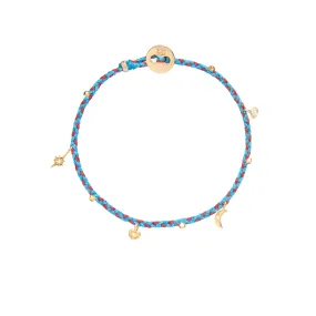 Mini Celestial Charms Bracelet in Americana Fleck