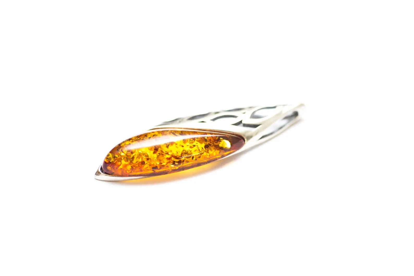 Modern Amber Drop Pendant