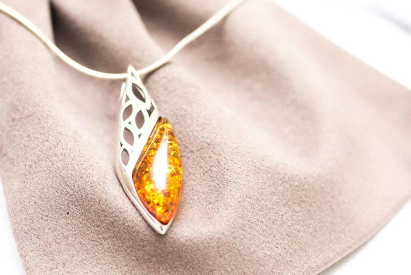 Modern Amber Drop Pendant