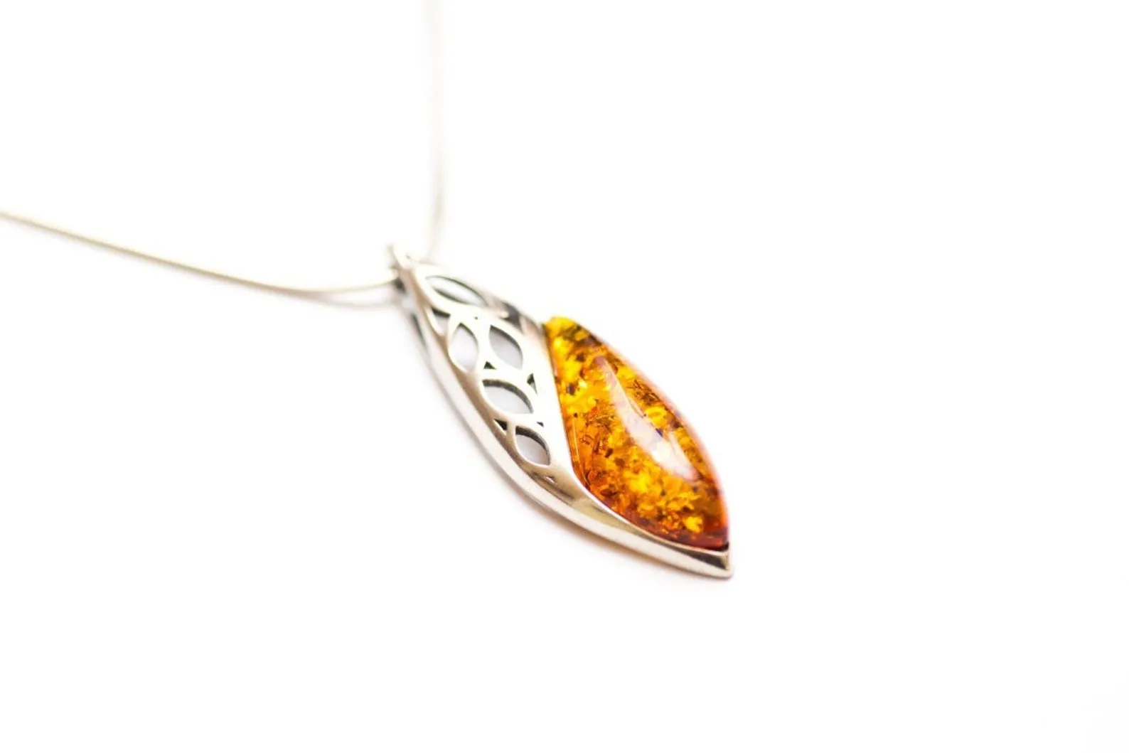 Modern Amber Drop Pendant