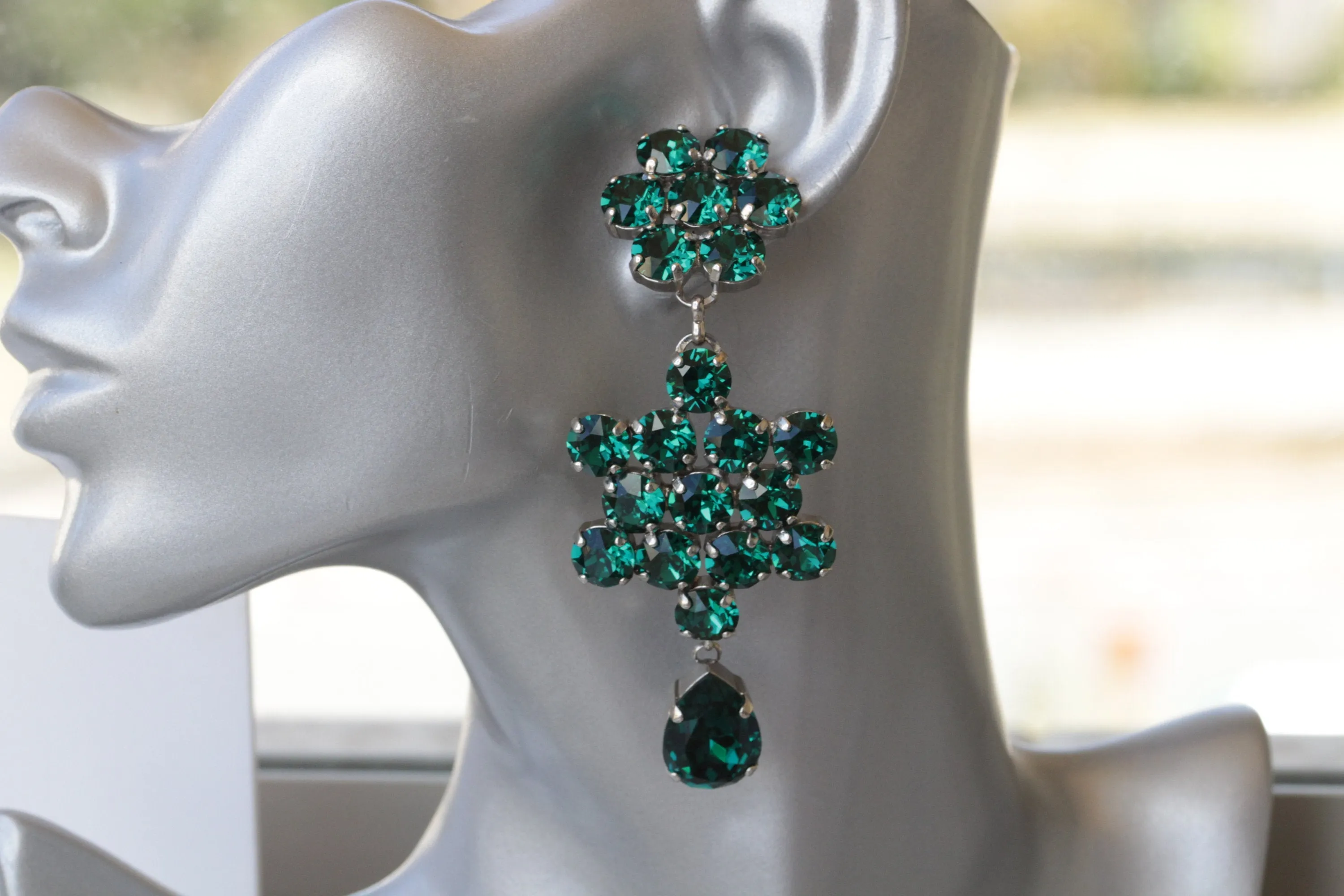 Mother Of the Brides EMERALD EARRINGS