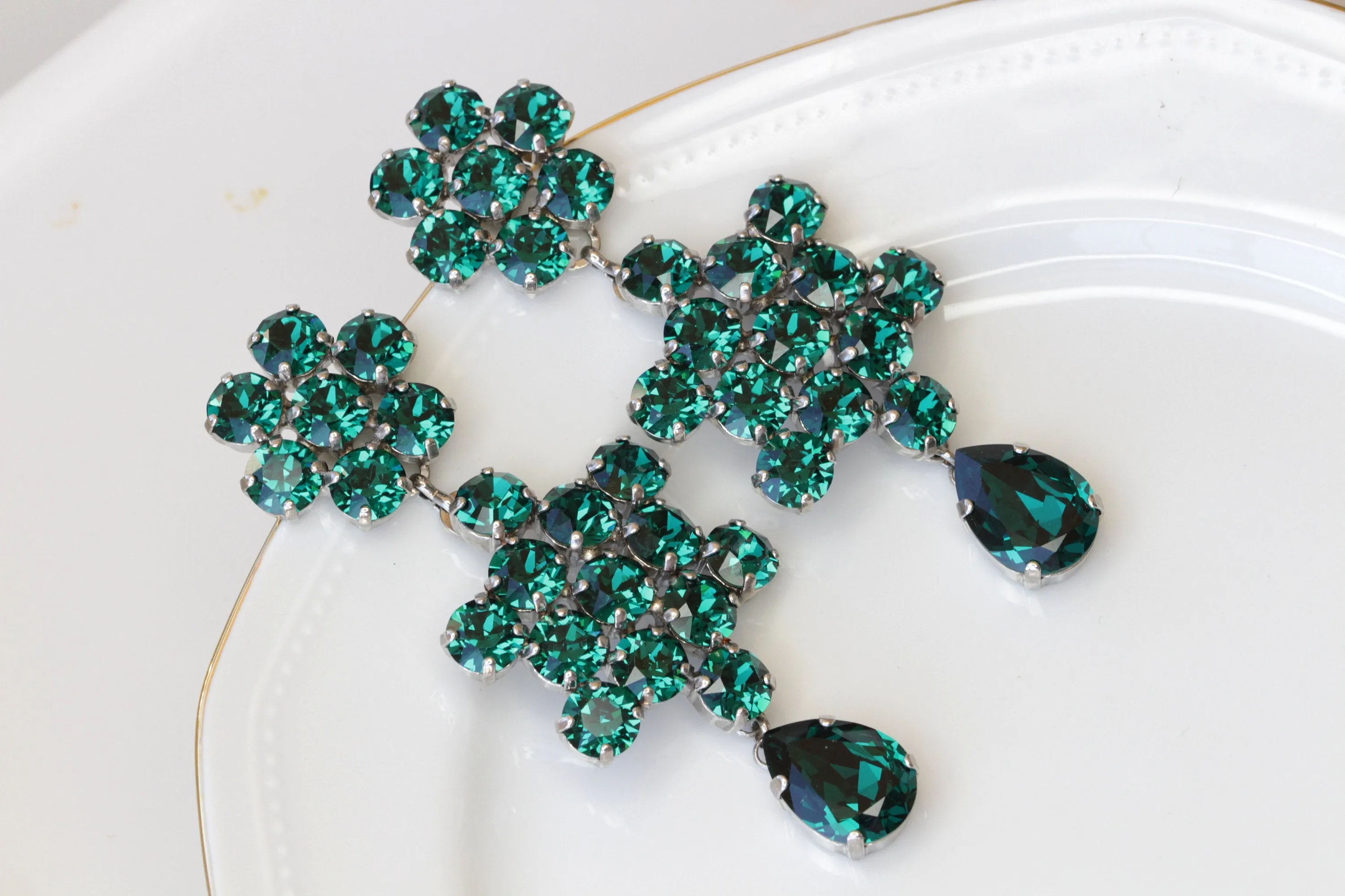 Mother Of the Brides EMERALD EARRINGS