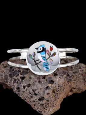 Native American Zuni Pueblo Inlay Bird Bracelet