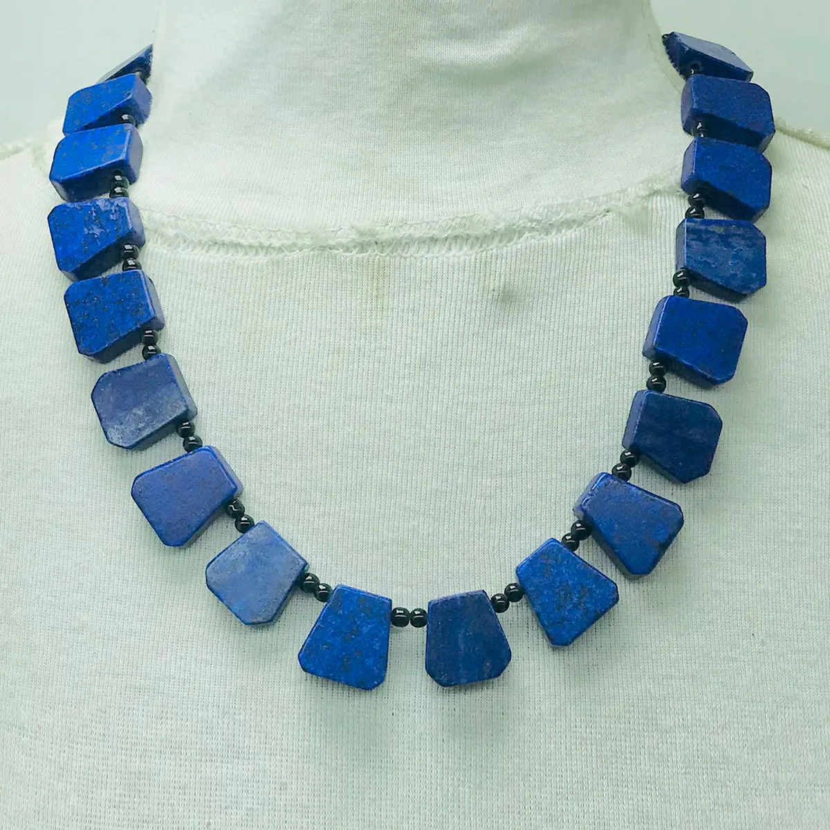 Natural Blue Lapis Lazuli Gemstone Necklace